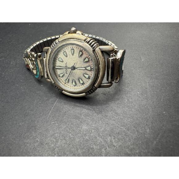 Fossil EC-6840 Watch Women\'s Silver Tone Turquoise Native American Band 3ATM main image 8